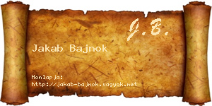 Jakab Bajnok névjegykártya